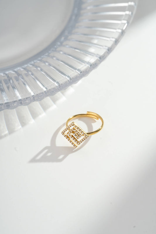 Bague Spirale Rectangulaire