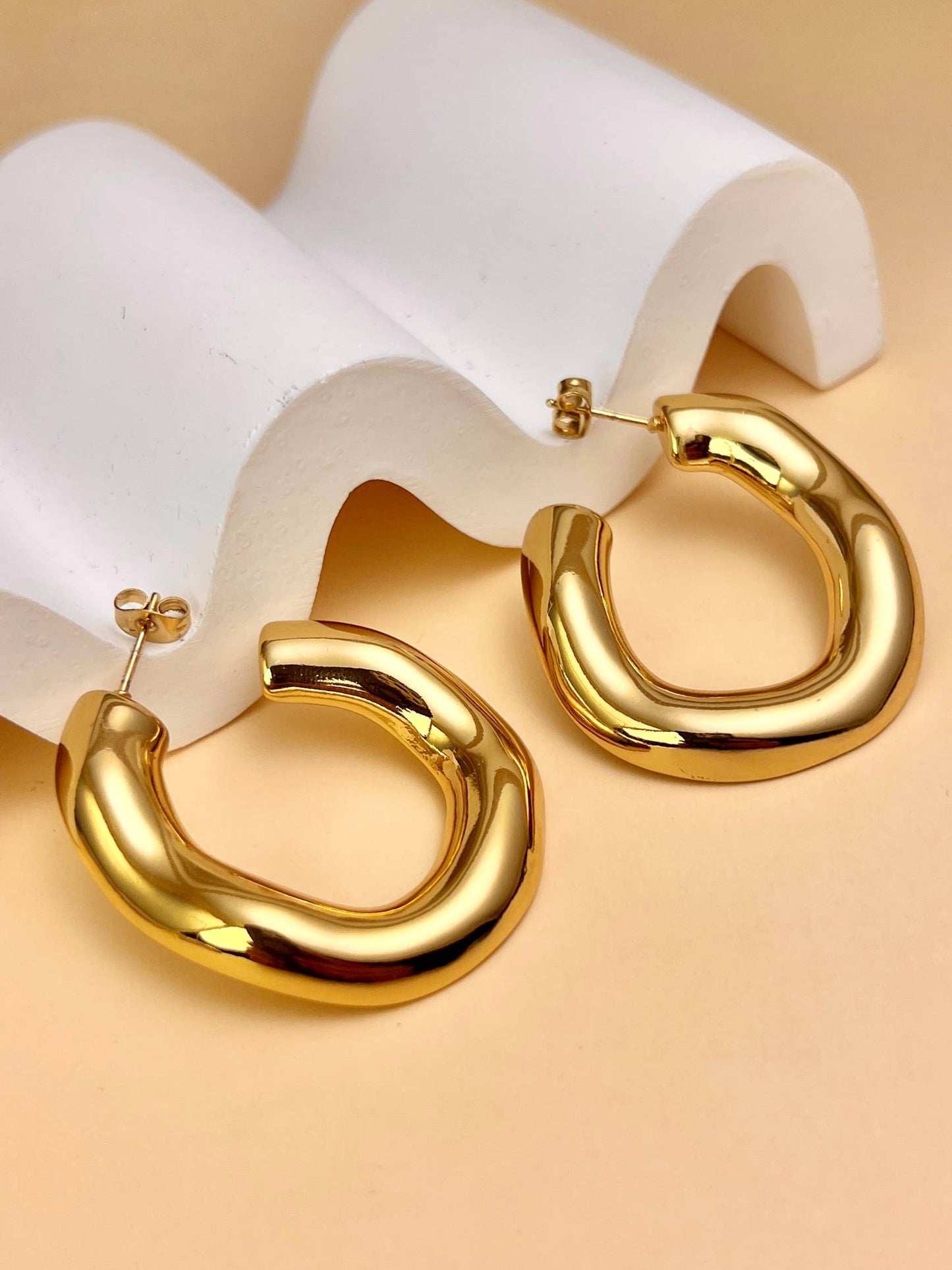 Créoles Larges Dorées Tendance