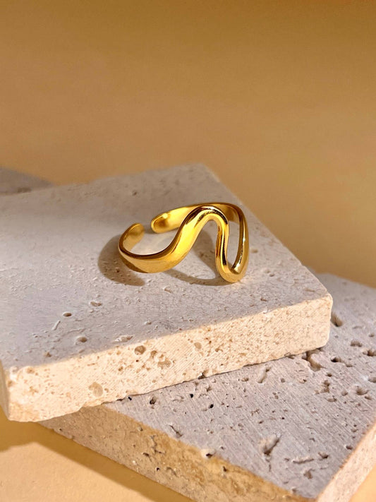 Bague Vague Ajustable Élégance